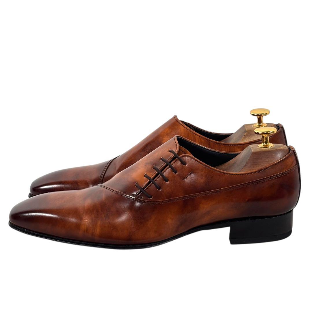 リーガル 25 レザー サイドレースアップ ビジネス スクエアトゥ ブラウン