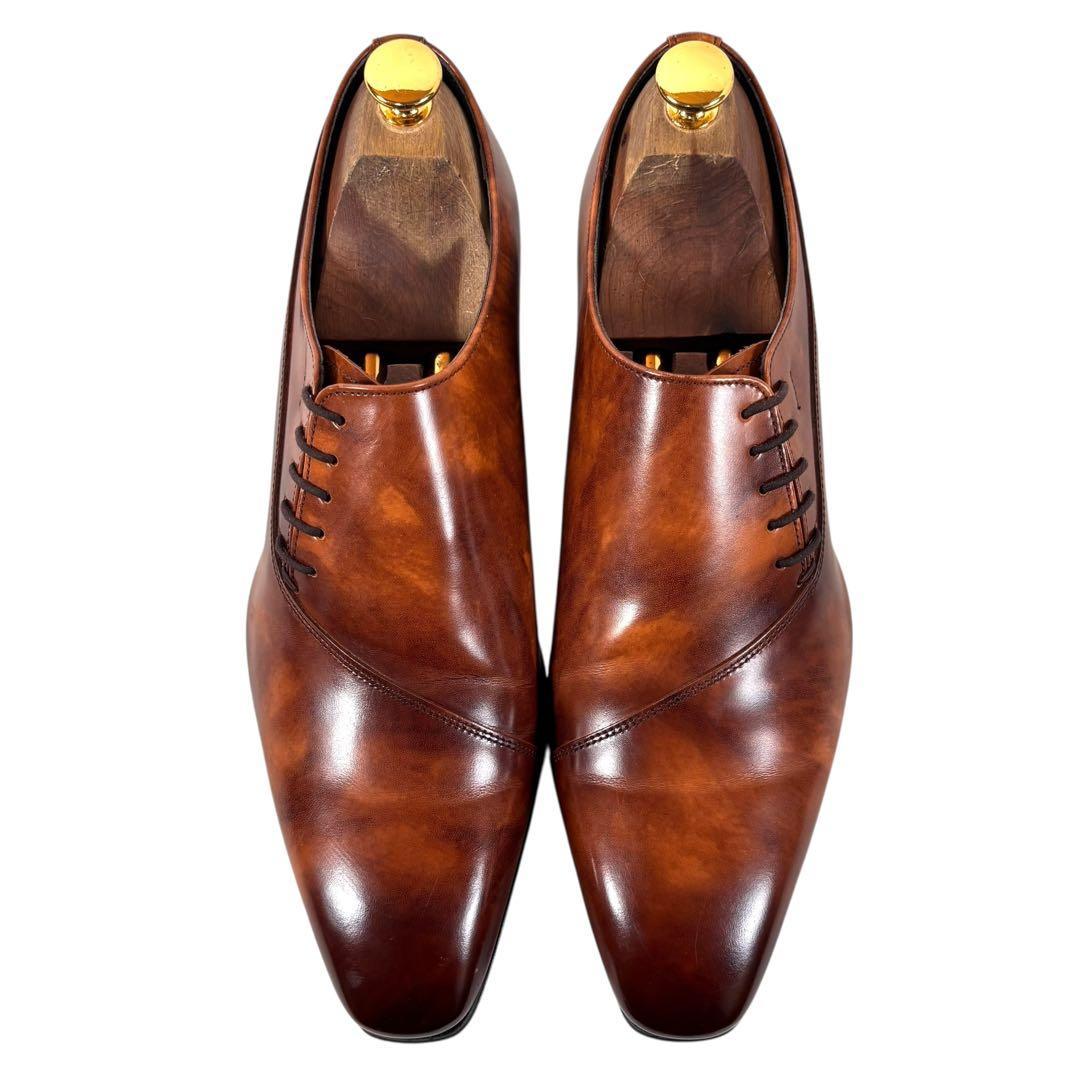 リーガル 25 レザー サイドレースアップ ビジネス スクエアトゥ ブラウン