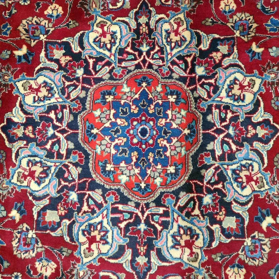 ペルシャ絨毯 290x195 手織り 美術品 カーシャーン産 クリーニング済み