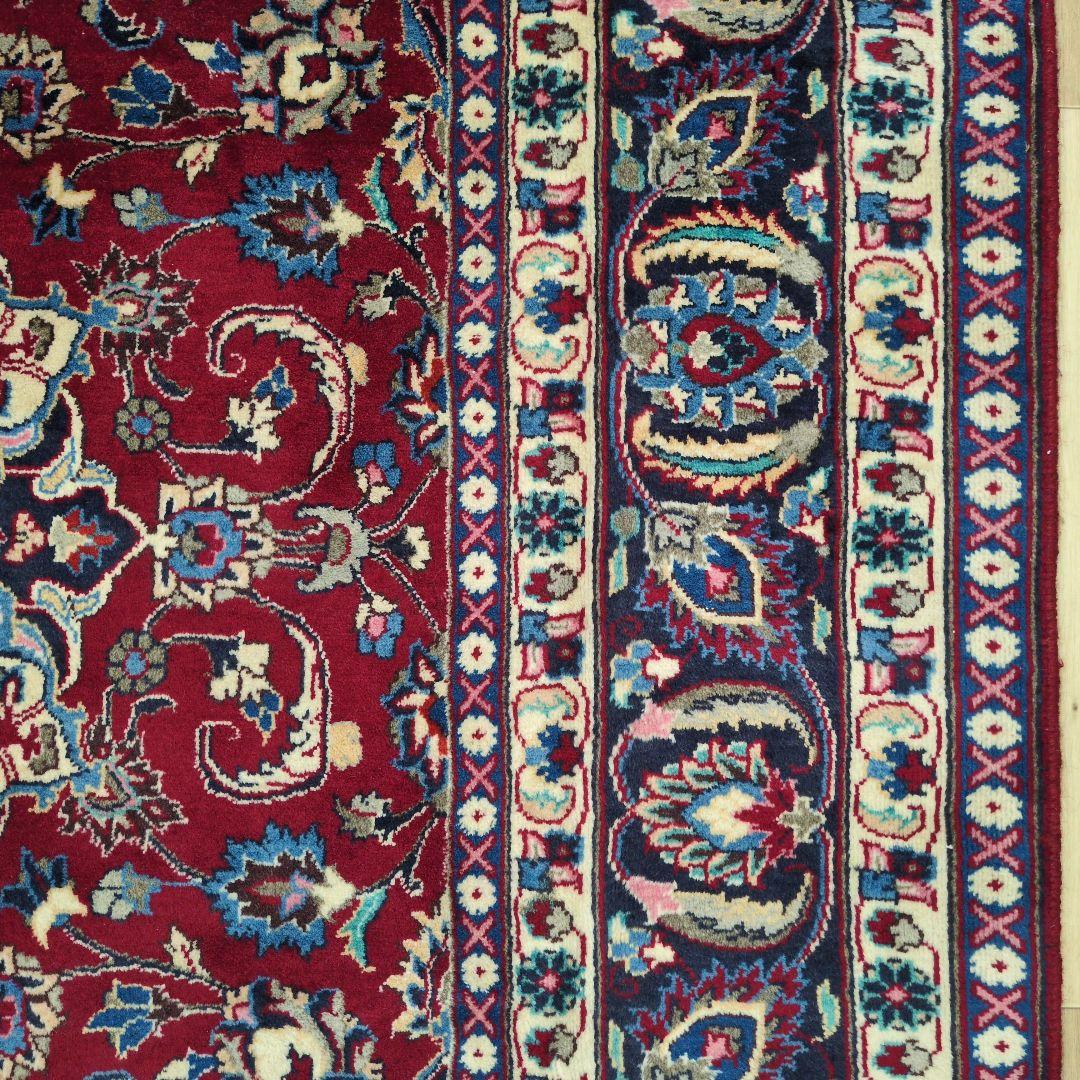 ペルシャ絨毯 290x195 手織り 美術品 カーシャーン産 クリーニング済み