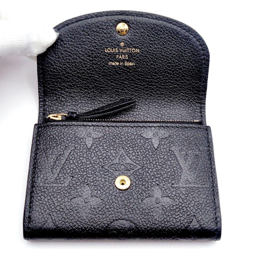 IC搭載 美品✨ルイヴィトン ミニ財布 ポルトモネ ロザリ アンプラント 黒