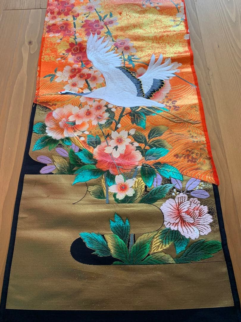 ★京都発・豪華絢爛・新品　西陣織打掛　鶴　織物・タペストリー！