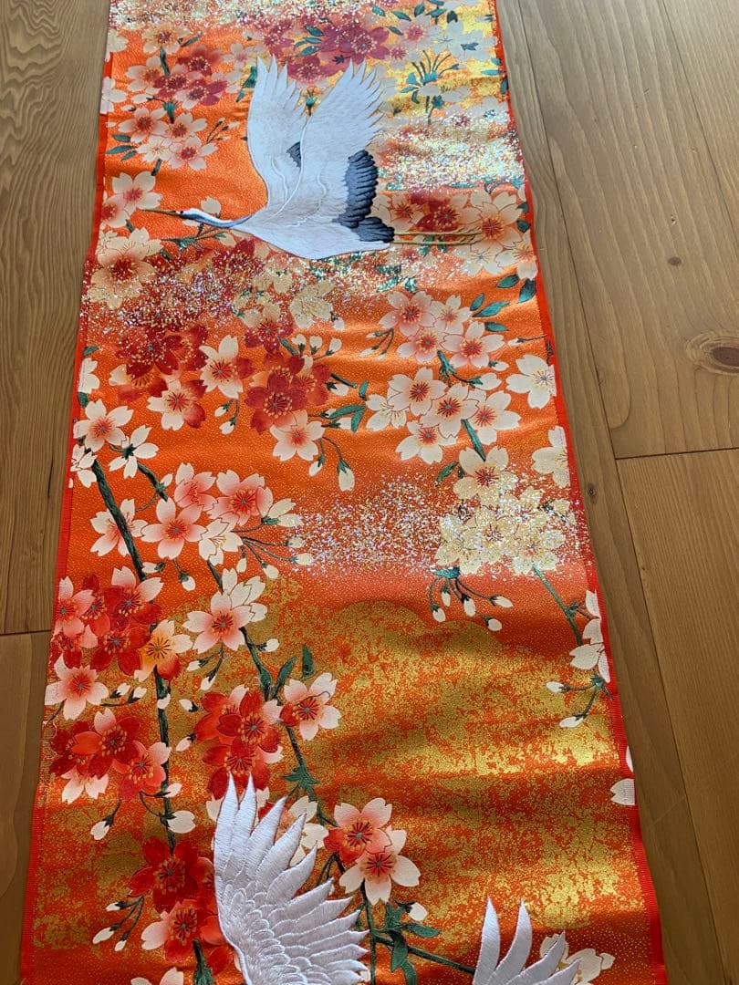 ★京都発・豪華絢爛・新品　西陣織打掛　鶴　織物・タペストリー！