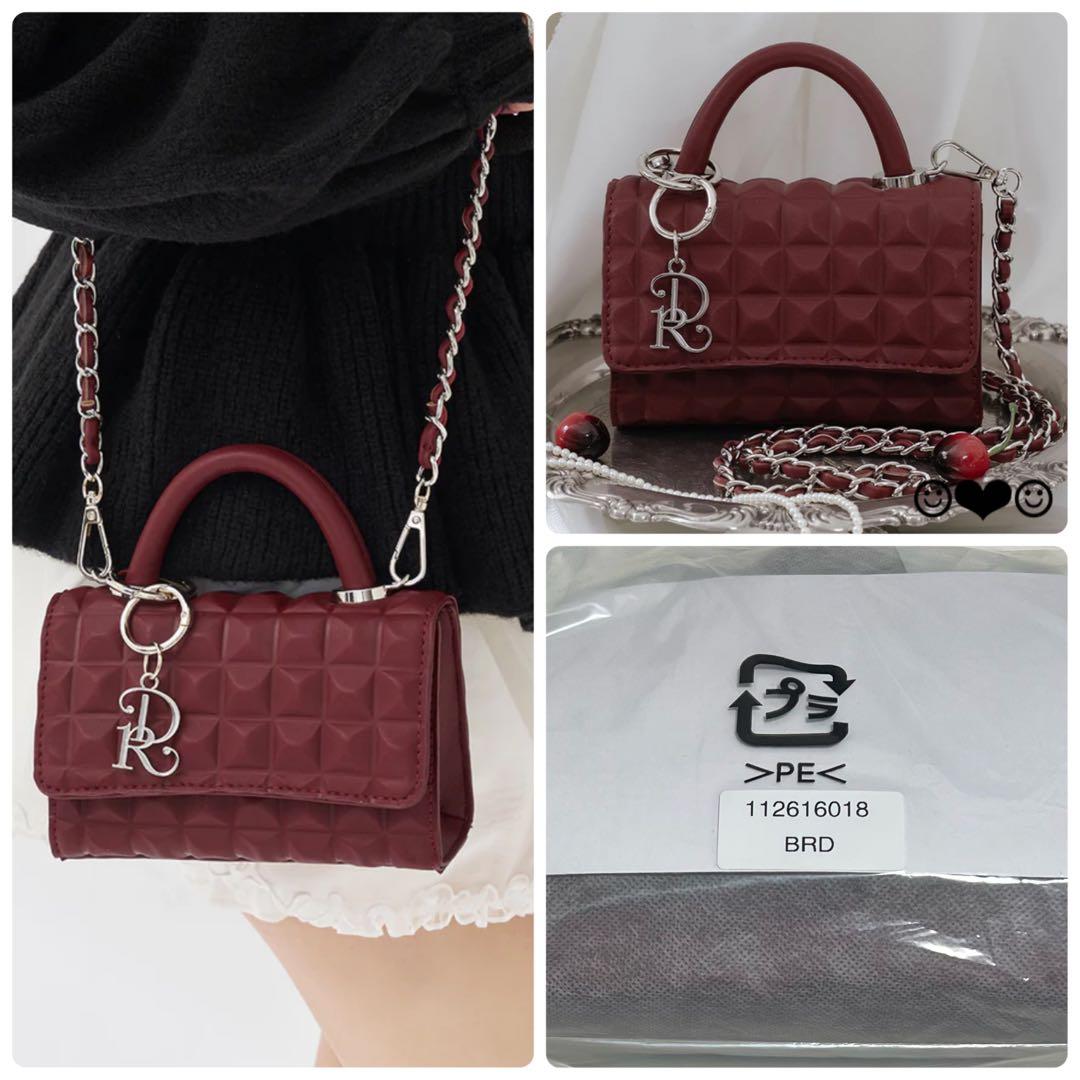 Darich♡DRチャームチョコレートハンドバッグ♡アイボリー♡ボルドー