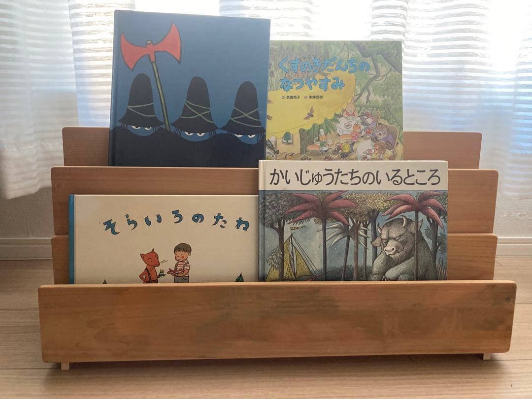 木遊舎 国産ひのき材 絵本ラック 絵本棚 60センチ ２段