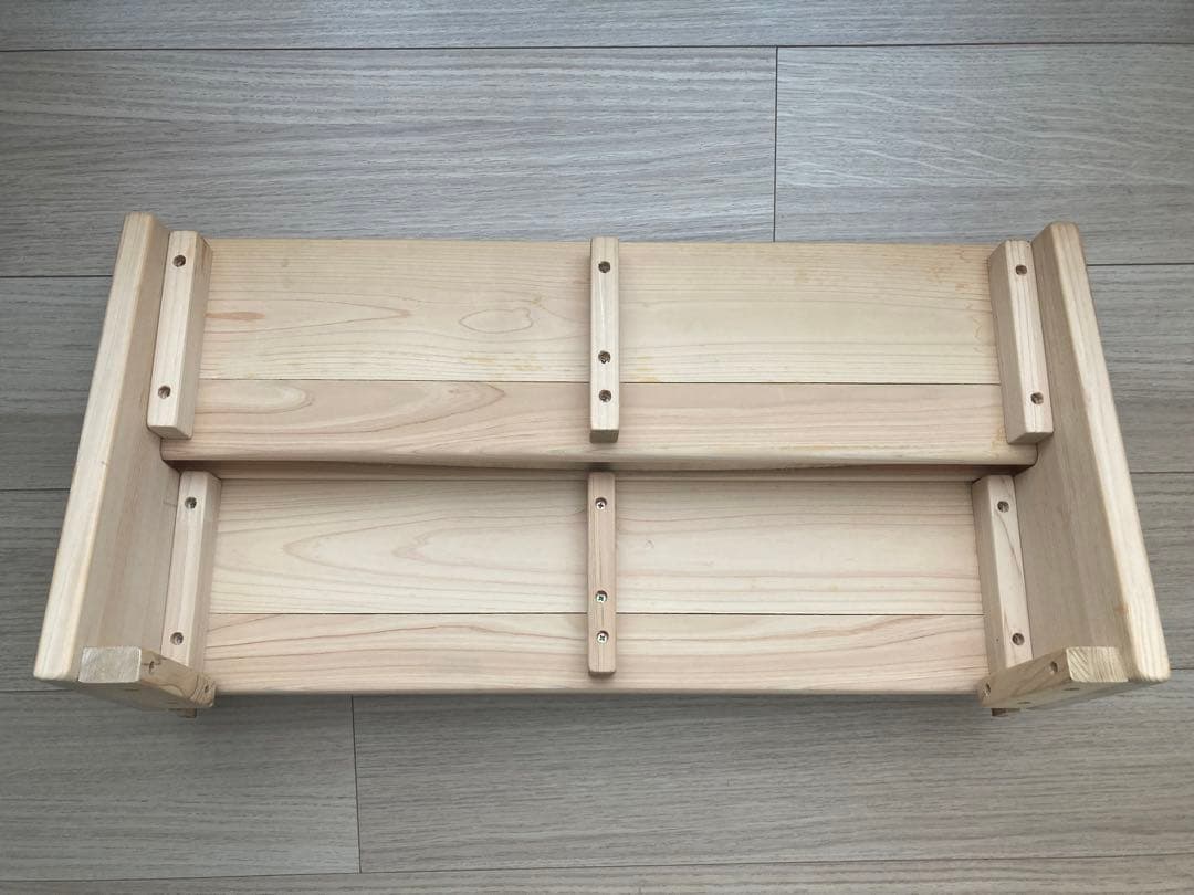 木遊舎 国産ひのき材 絵本ラック 絵本棚 60センチ ２段