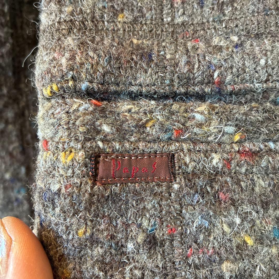 Papas ブラウン テーラードジャケット M