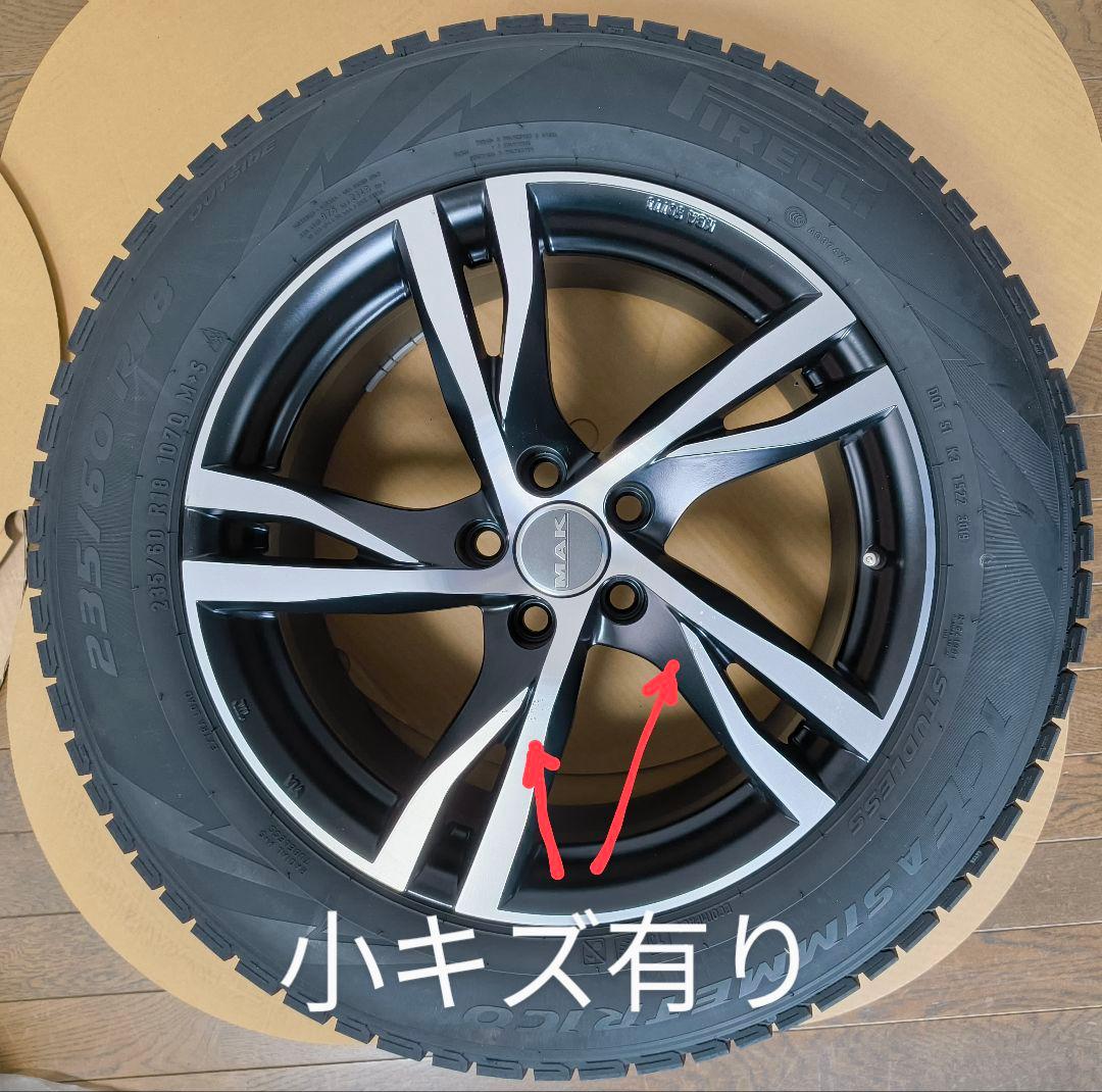 ボルボXC60用 MAKホイール+ピレリスタッドレス 235/60 R18 4本