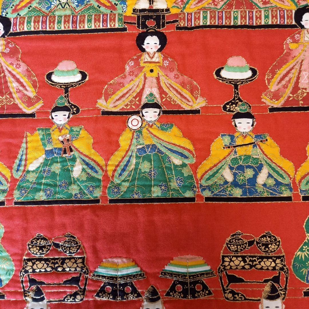 お雛様6段飾りキルトタペストリー