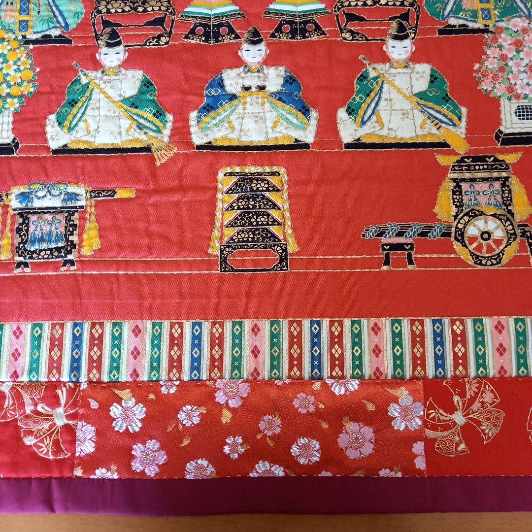 お雛様6段飾りキルトタペストリー