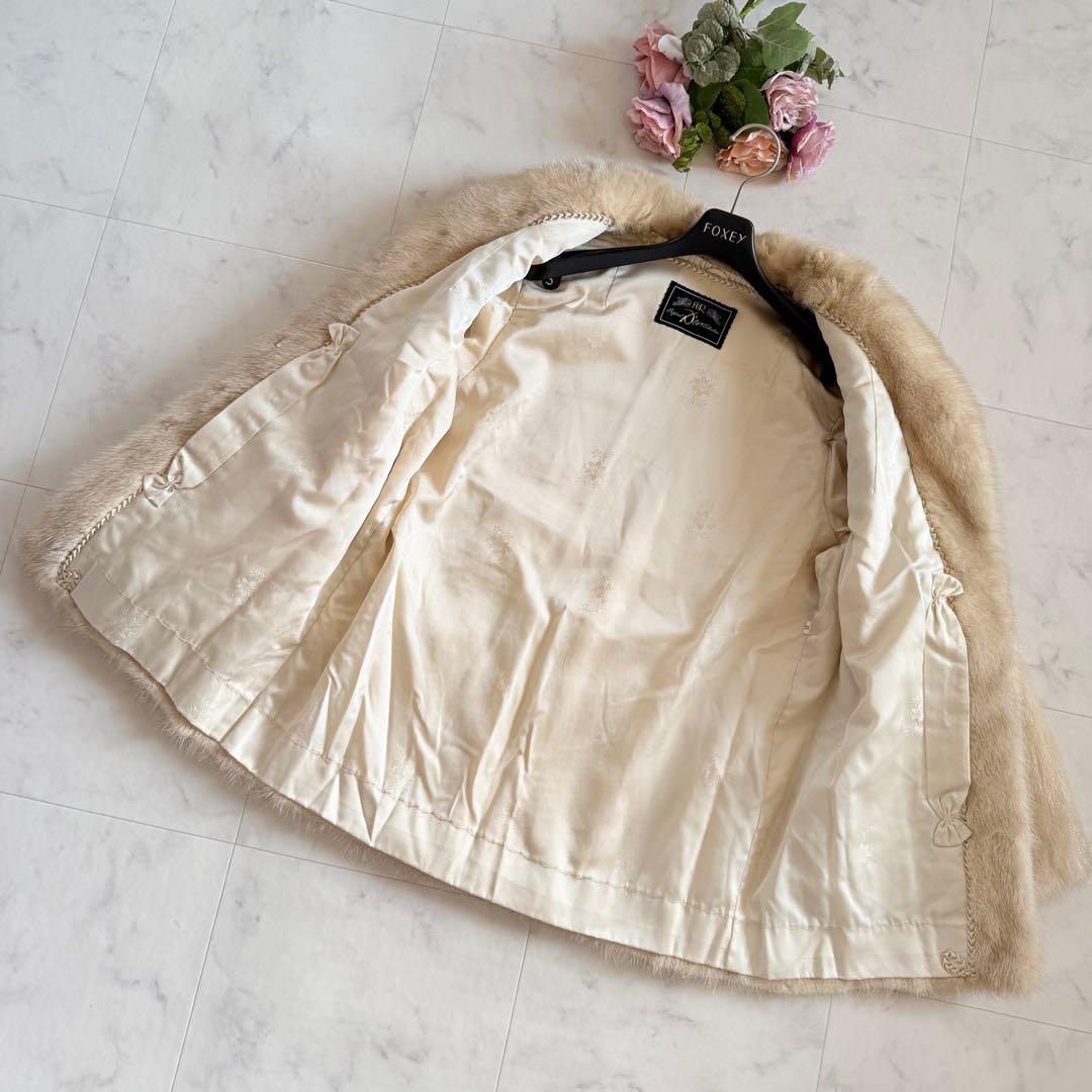 パロミノミンク パール ファーコート リアルファー 毛皮 なめし柔らか