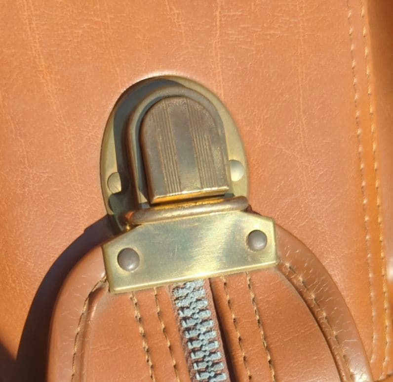 60S USA製 ヴィンテージ 五角形 TALON オールレザー スーツケース