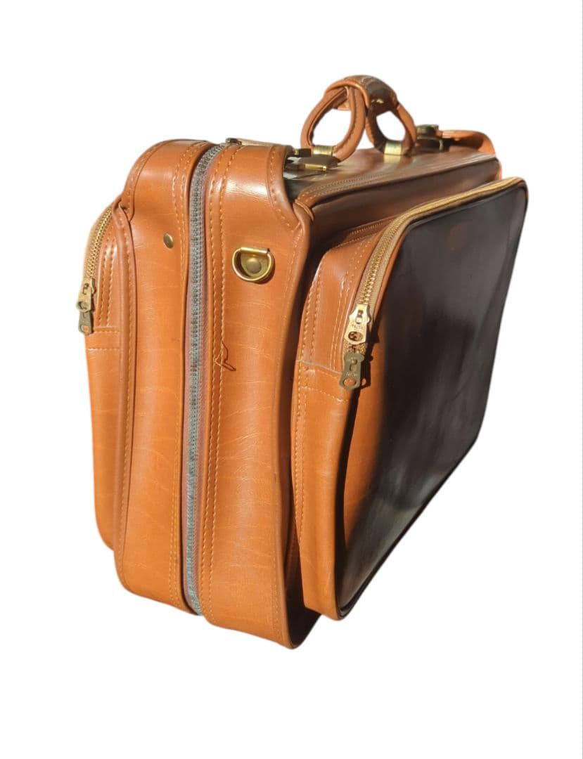 60S USA製 ヴィンテージ 五角形 TALON オールレザー スーツケース