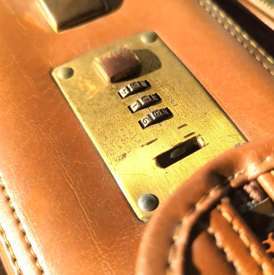 60S USA製 ヴィンテージ 五角形 TALON オールレザー スーツケース