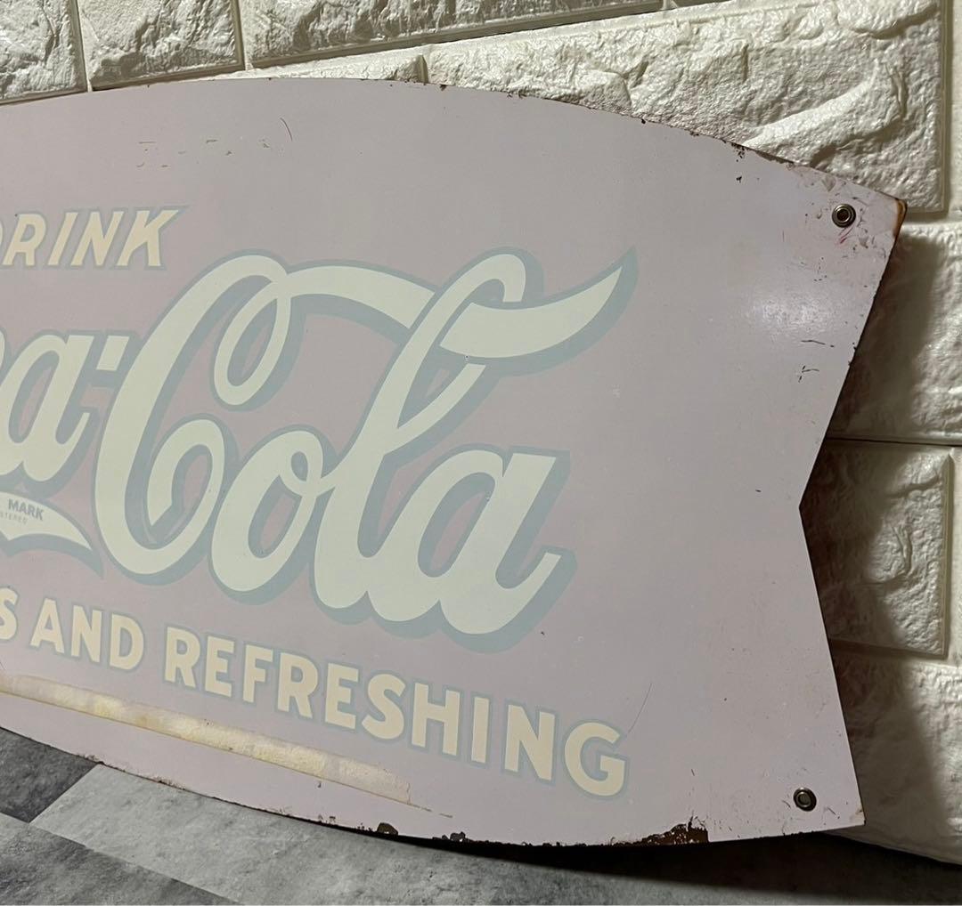 ビンテージ　レトロ　80s 90s CocaCola 看板　コカコーラ サイン