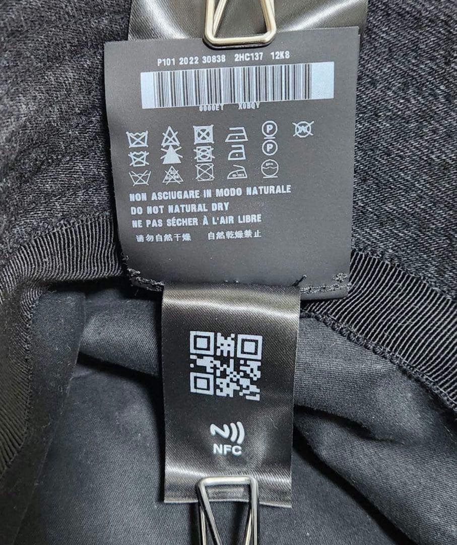 【美品】PRADA トライアングルロゴ ウォッシュドデニムバケットハット M