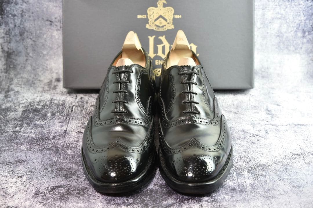 オールデン　コードバン　9741　ウイングチップ　8.5E　黒　トレモントラスト