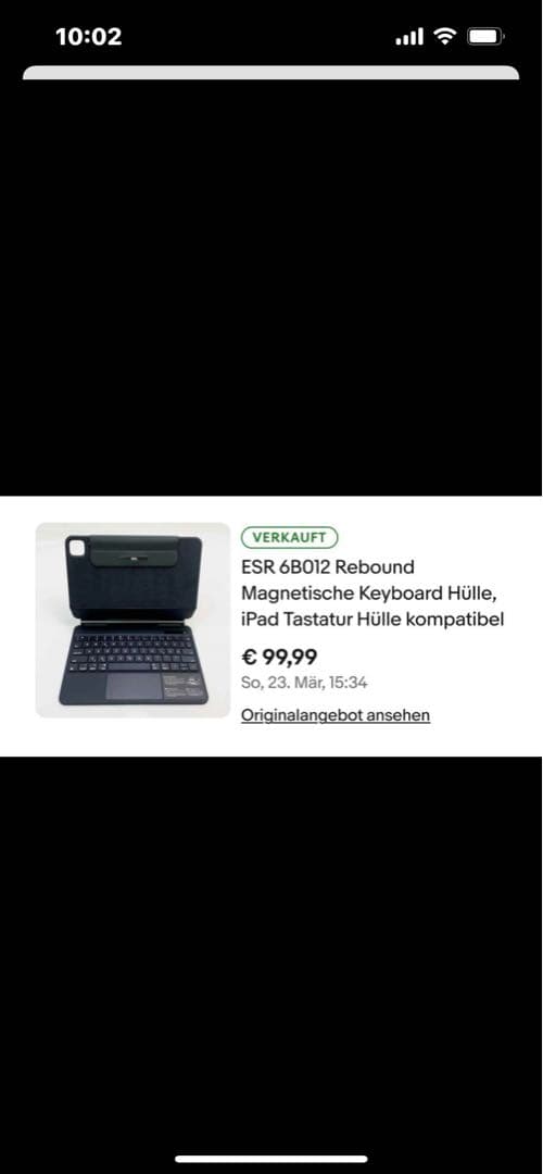 美品ESR iPadAir13インチキーボードケースM3対応　2025