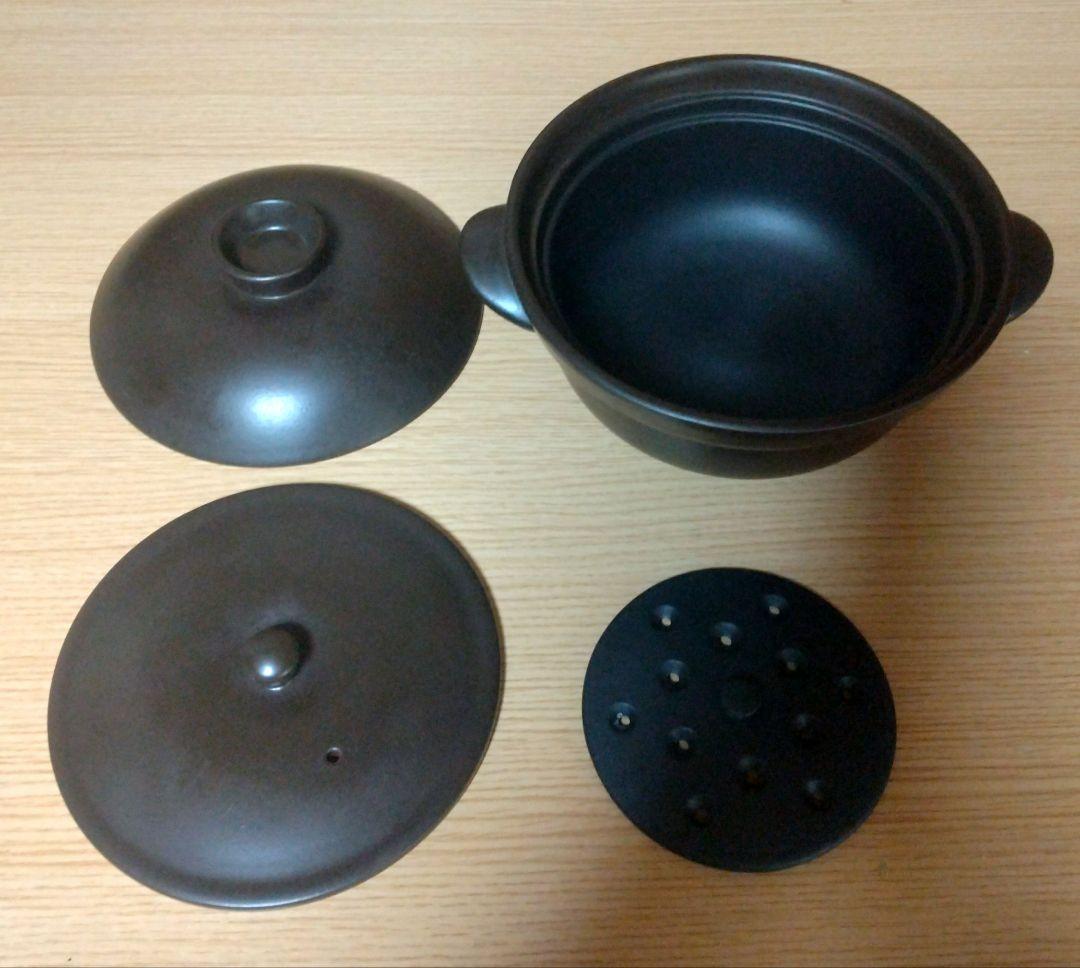 磁性鍋（電子レンジ専用鍋）Mサイズ　美品　電磁波カット　遠赤外線