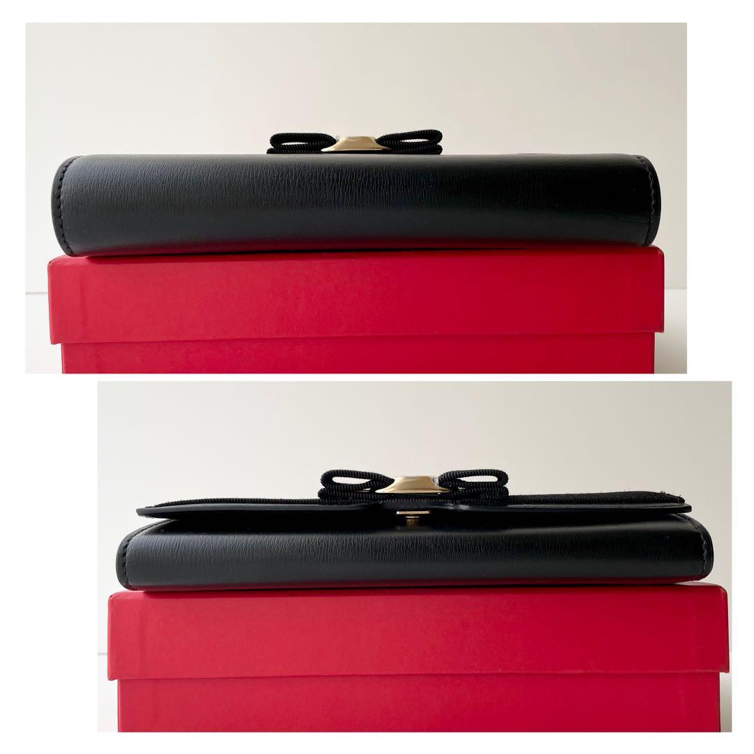 Ferragamo フェラガモ ヴァラリボン 長財布 ブラック レザー 新品