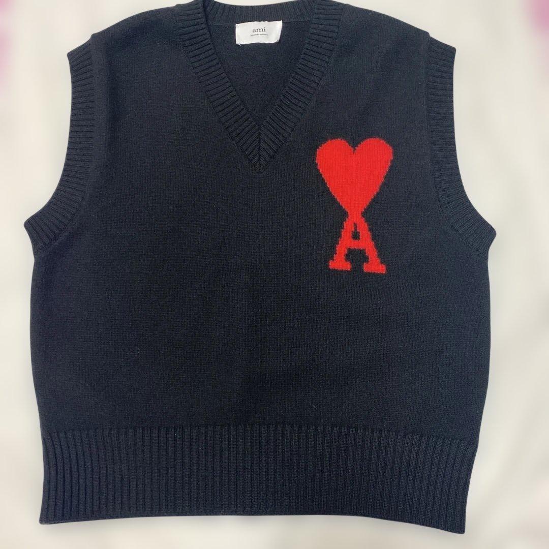 極美品✨ami paris ニットベスト ブラック M 正規品