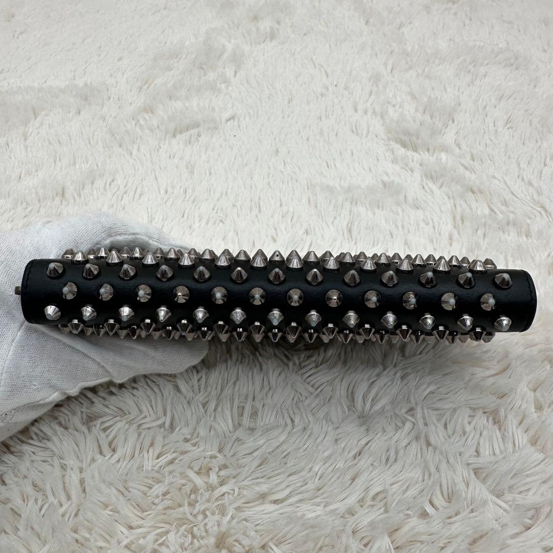 ✨美品✨ルブダン　長財布　ラウンドジップ　スタッズ　パネトーネ　レザー　黒