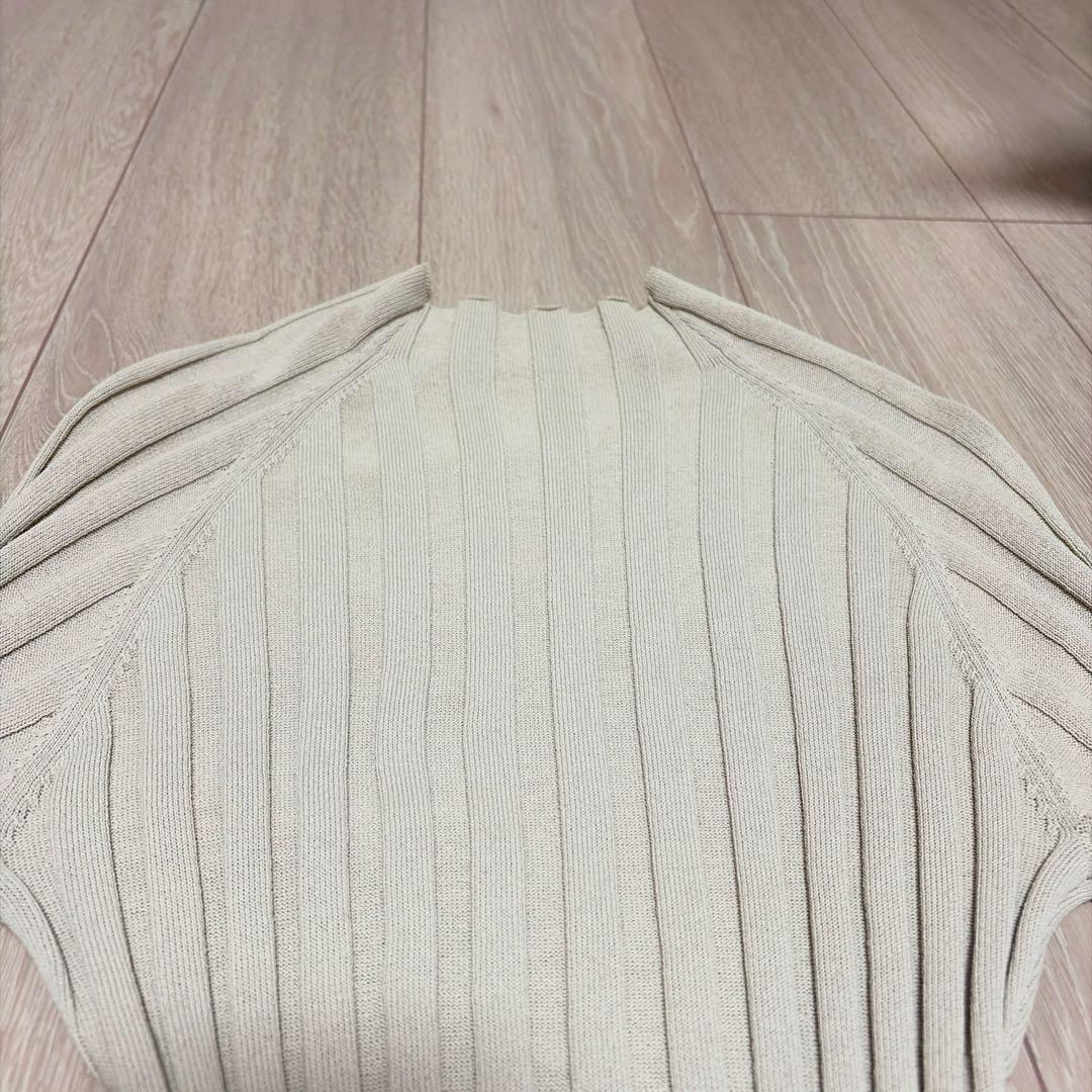 アニュアンス anuans ベルスリーブリブワンピース