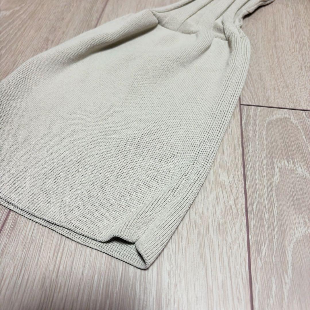 アニュアンス anuans ベルスリーブリブワンピース