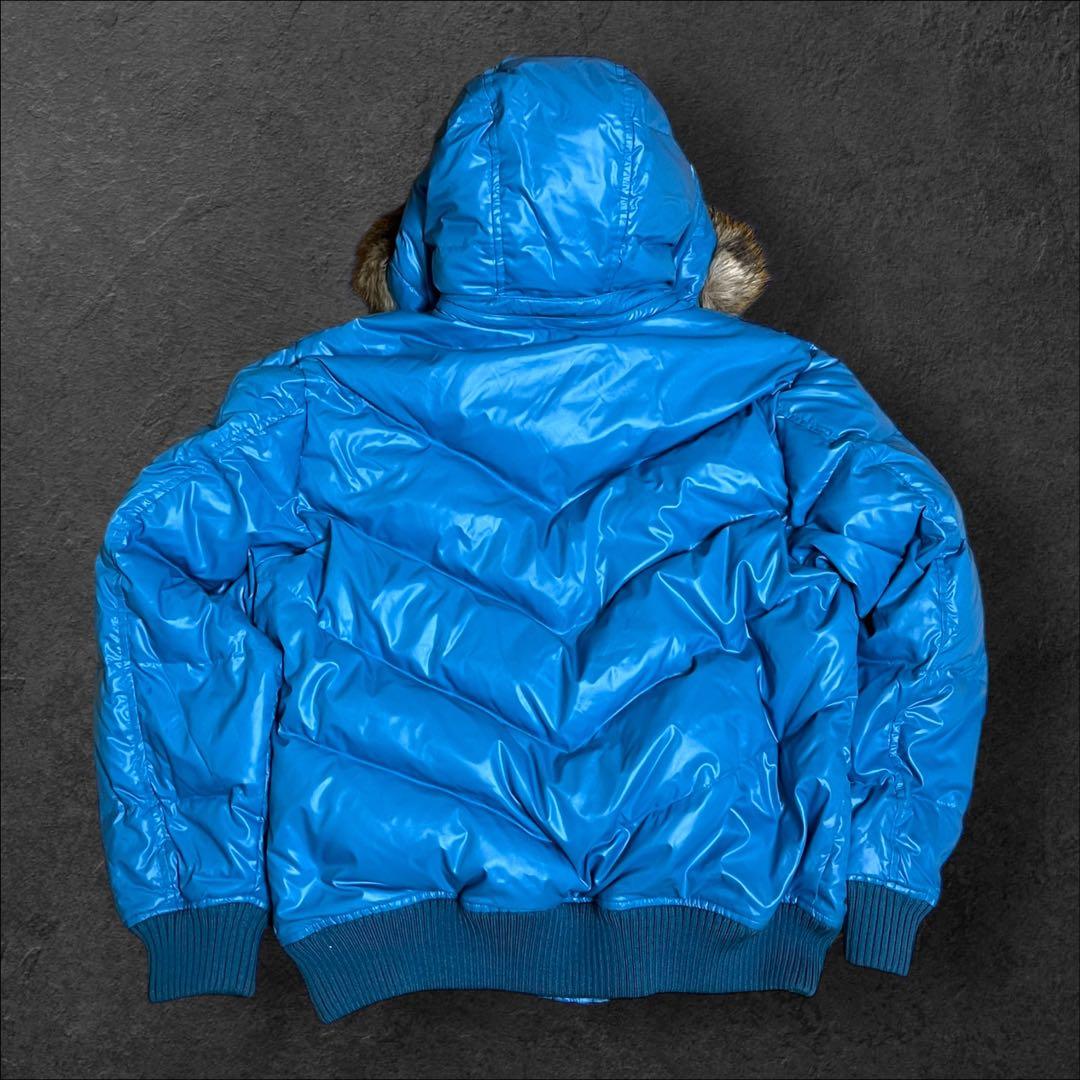 old UNIQLO ダウンジャケット　ファー　光沢　archive グランジ