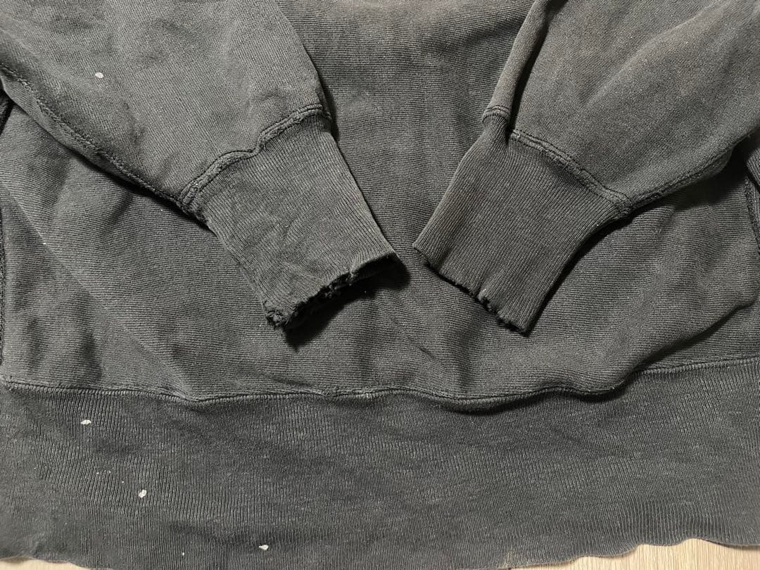 雰囲気抜群!90sビンテージチャンピオン ブラックソリッド XL 目つき USA