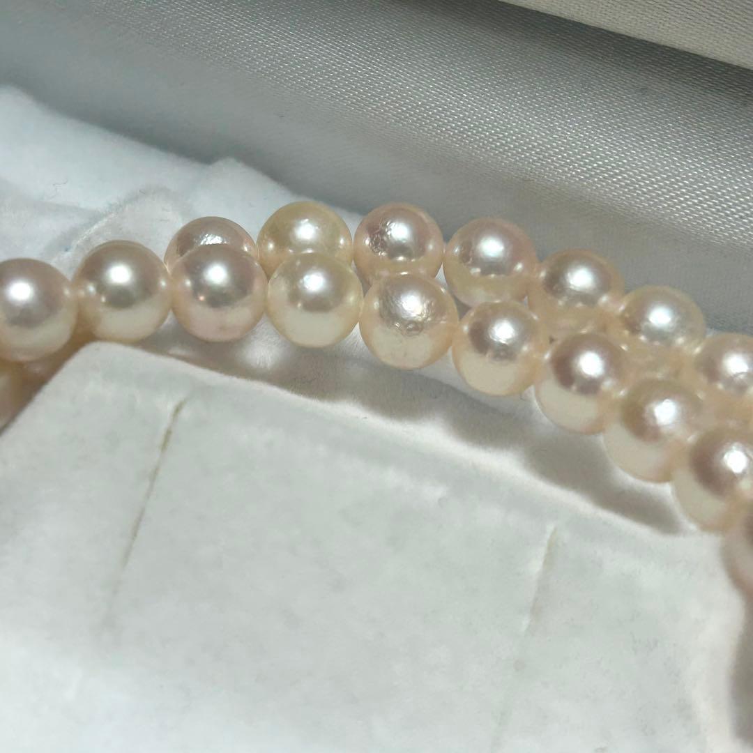 【テリ◎✨】あこや ネックレス 本真珠 約6.9〜7.3mm silver