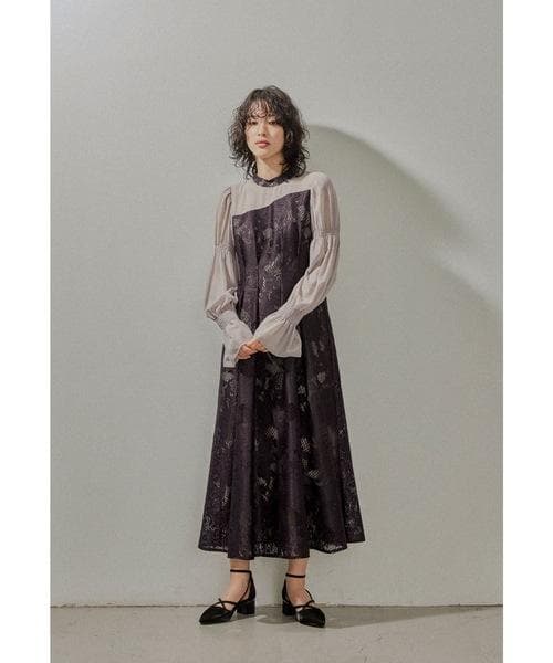 美品 niana ニアナ ANDRESD アシメントリータックドレス M 結婚式