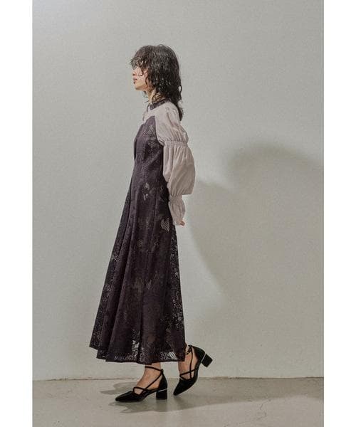 美品 niana ニアナ ANDRESD アシメントリータックドレス M 結婚式