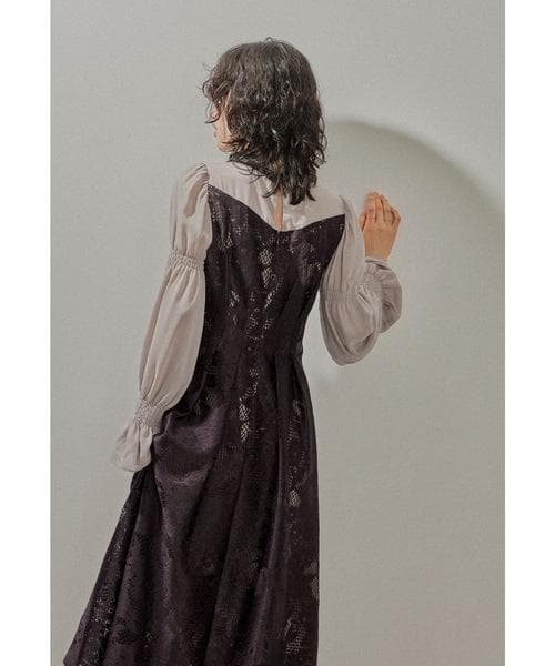 美品 niana ニアナ ANDRESD アシメントリータックドレス M 結婚式