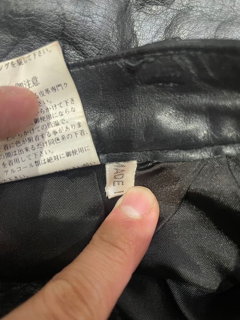 【上質本革】VOLTAGE ブラックレザー キュロット タック入り サイズM