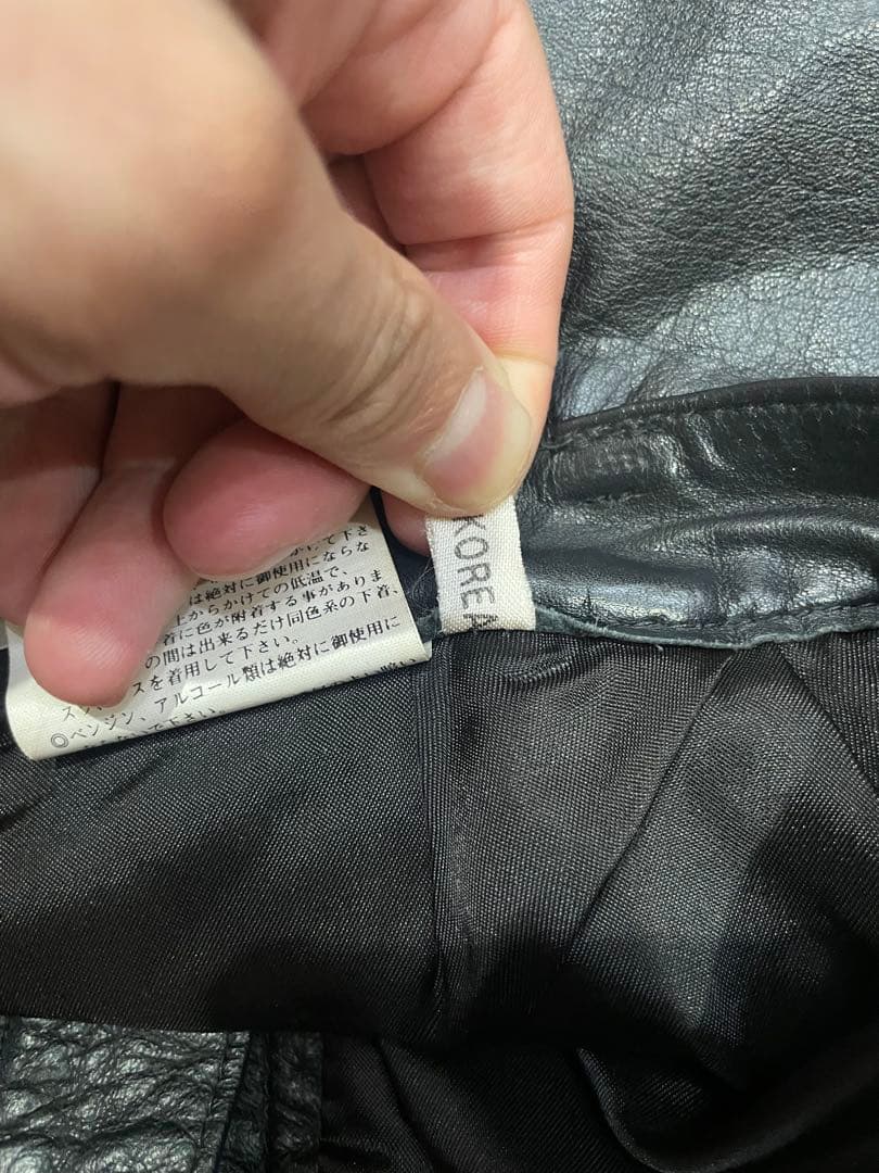 【上質本革】VOLTAGE ブラックレザー キュロット タック入り サイズM