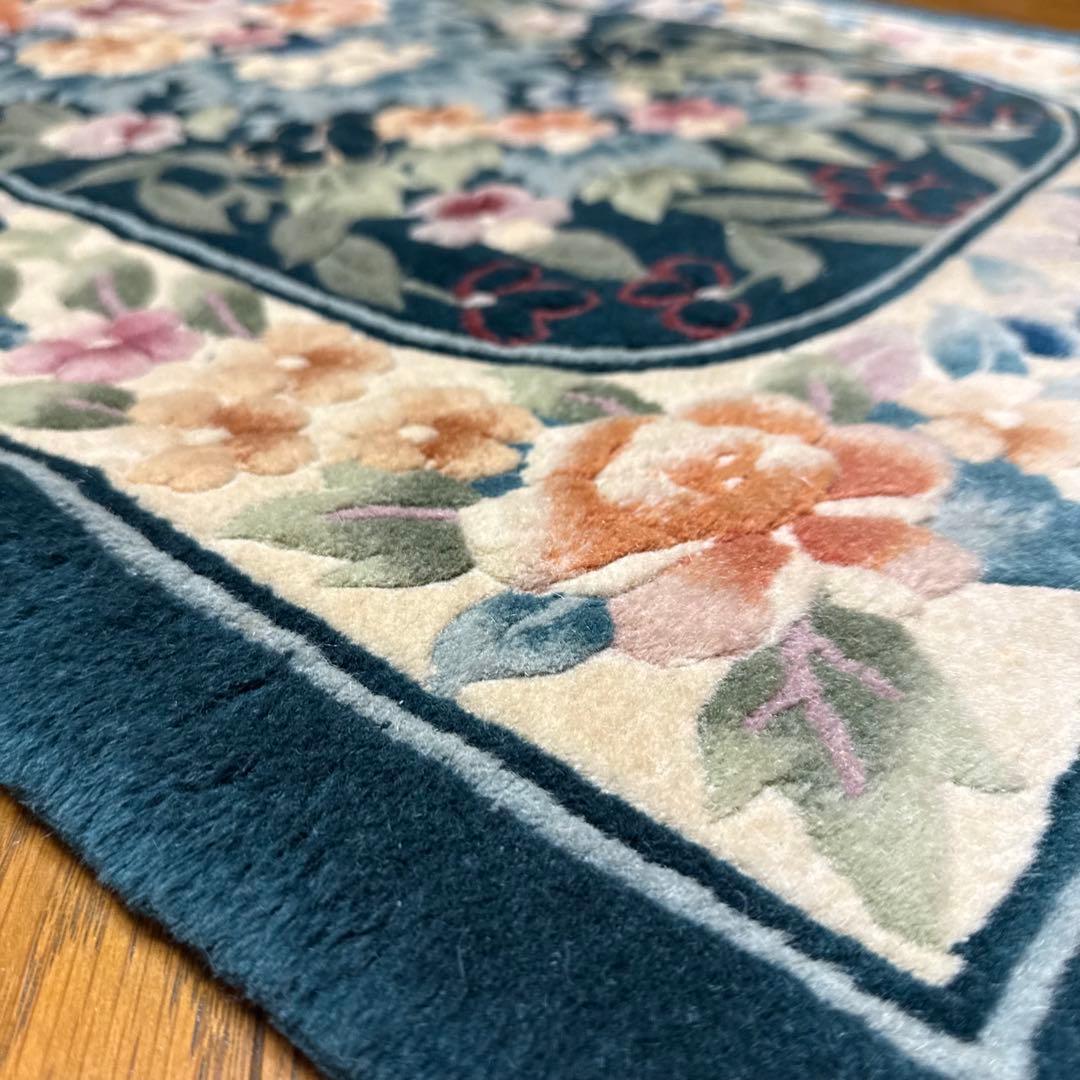 中国段通 玄関マット 絨毯 130cm 70cm 肉厚 家具 インテリア