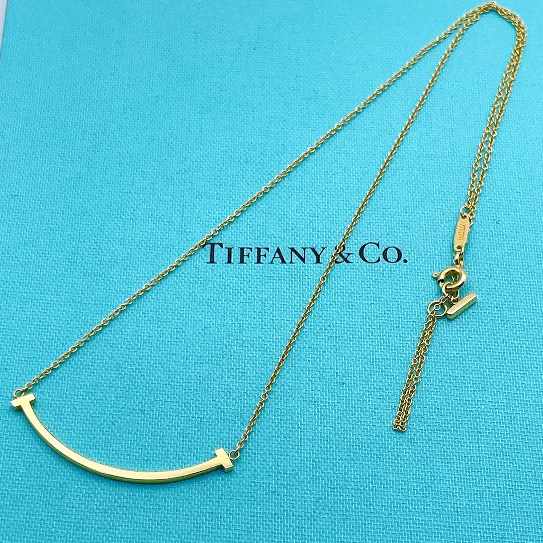 Tiffany & Co. ネックレス　Tスマイル K18　スモール YG750