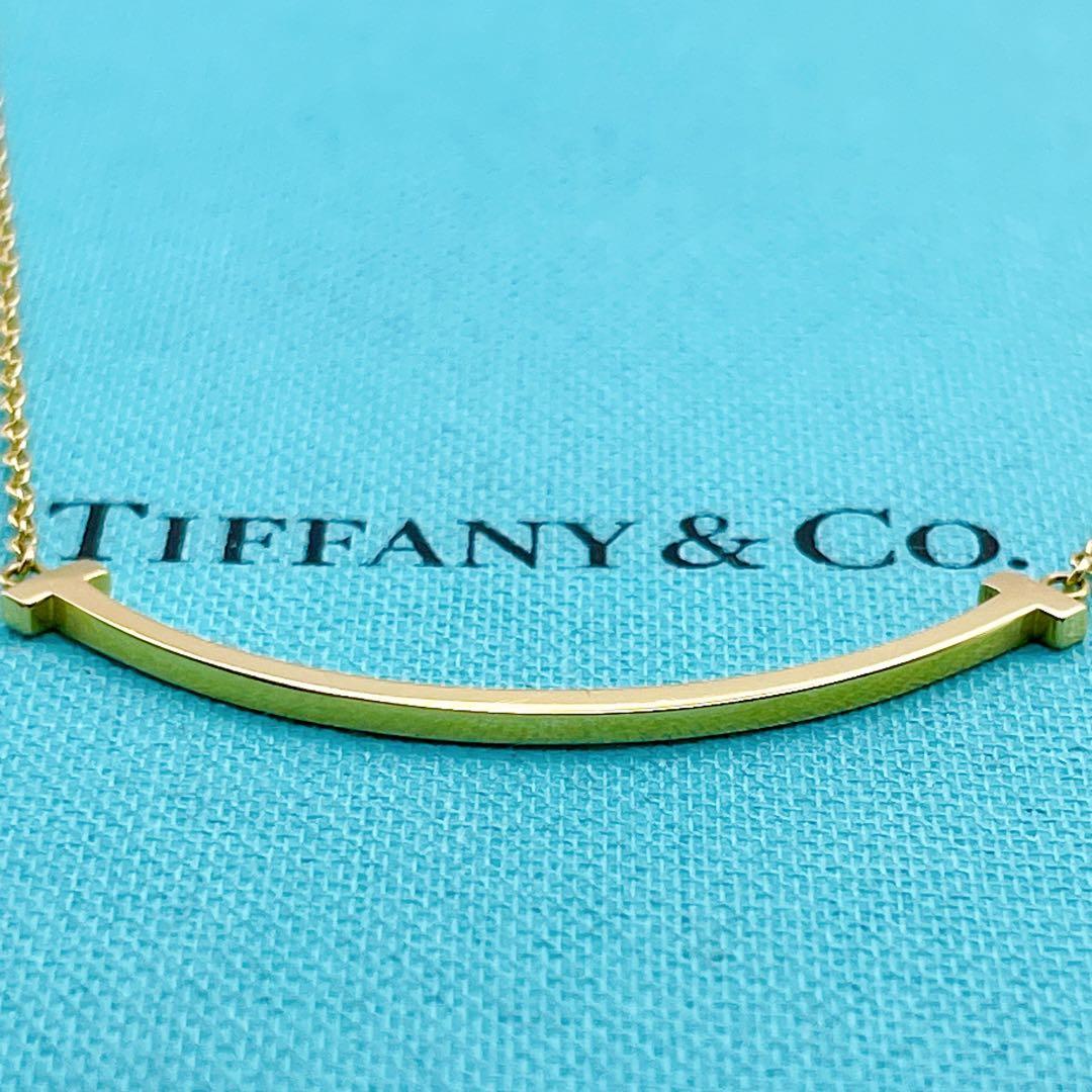 Tiffany & Co. ネックレス　Tスマイル K18　スモール YG750