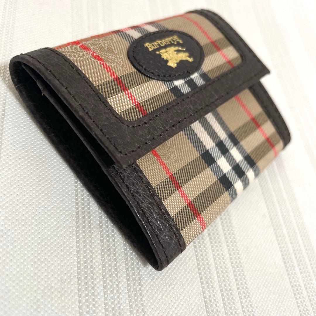 未使用品 バーバリー 小銭入れ ケース シャドーホース ノバチェック
