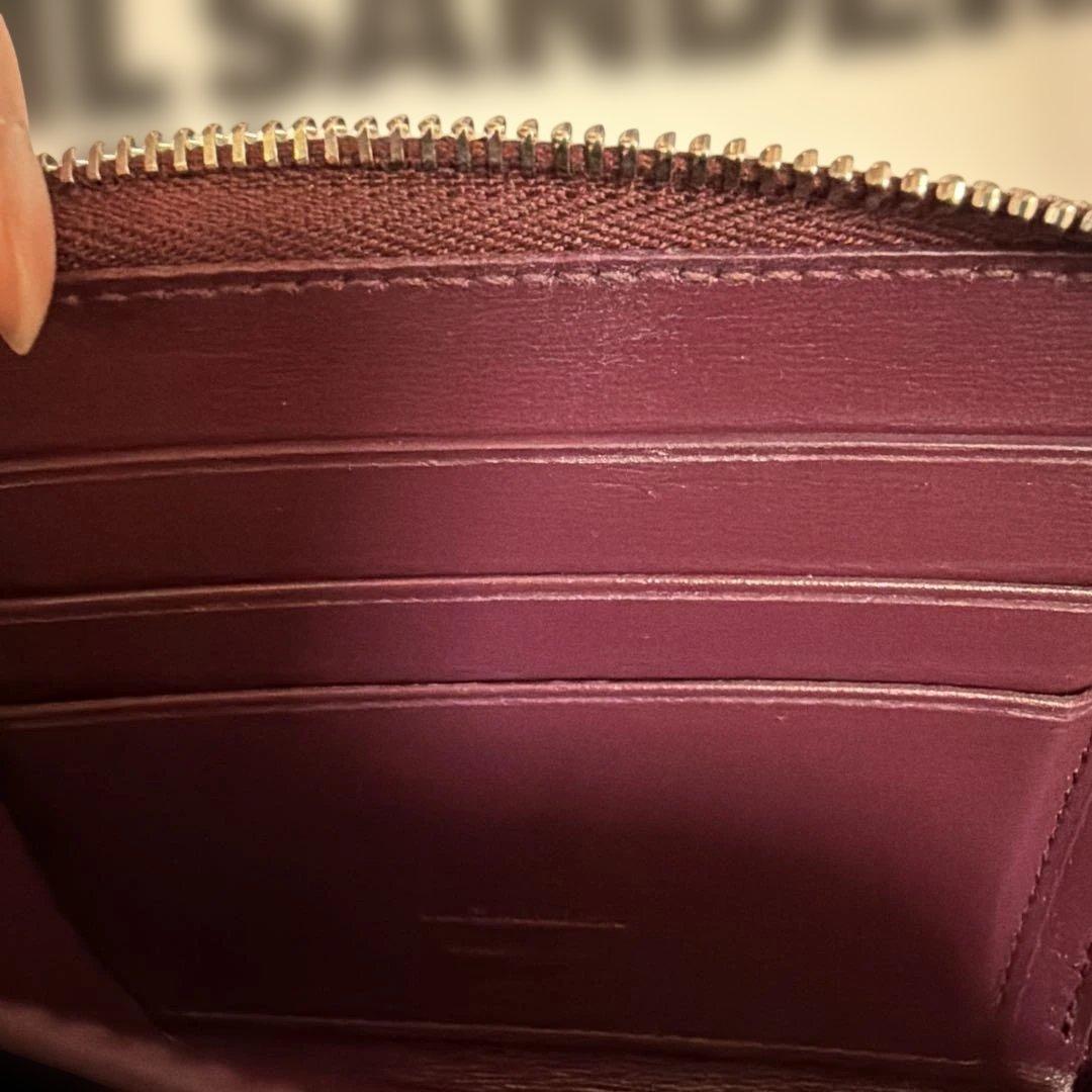 さらにお値下げ☆JIL SANDER バーガンディ ケース ミニウォレット