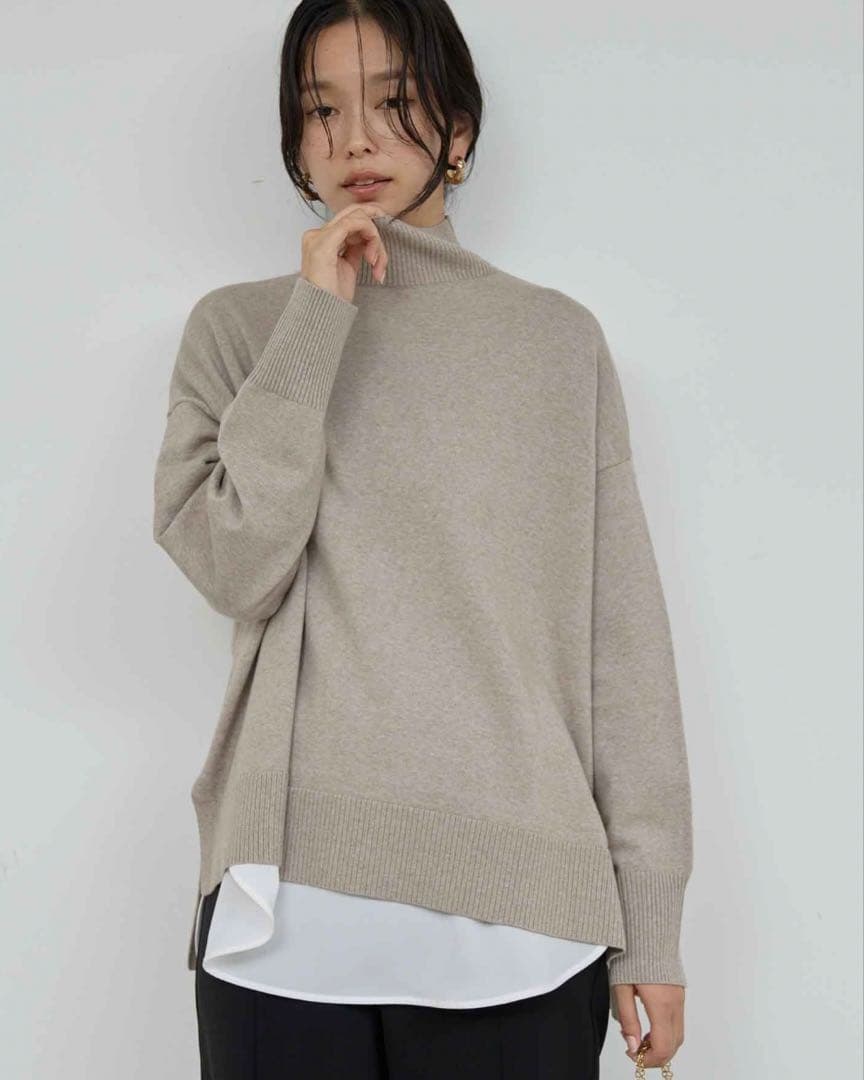 新品タグ付き ガリャルダガランテ ラウンドブラウスtee レイヤード フォーマル