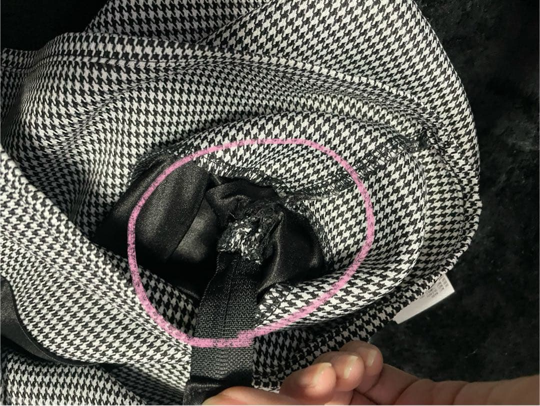 ♩ページ LIZLISA 2連リボンベルトスカパン 千鳥柄 スカート