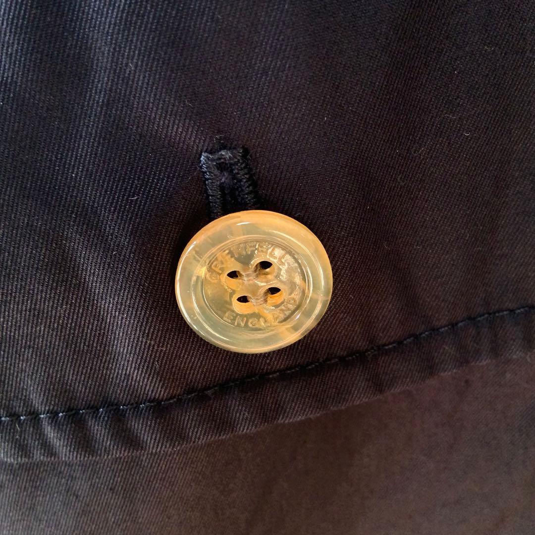 極美品 GRENFELLグレンフェル シャツジャケット38英国製ネイビー 山タグ