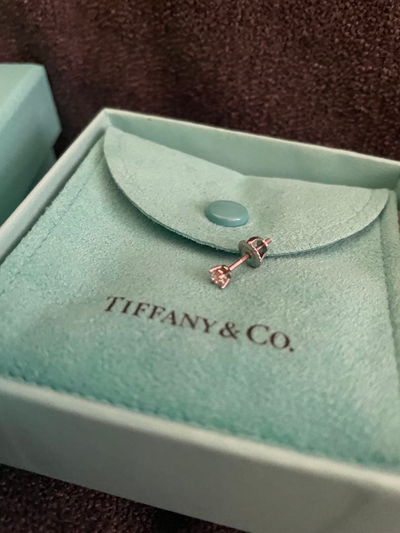 【超美品】Tiffany & Co. ソリティア ダイヤモンド シングルピアス