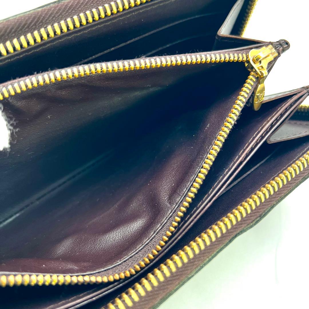 ルイヴィトン ヴェルニ アマラント ジッピーウォレット モノグラム M93522