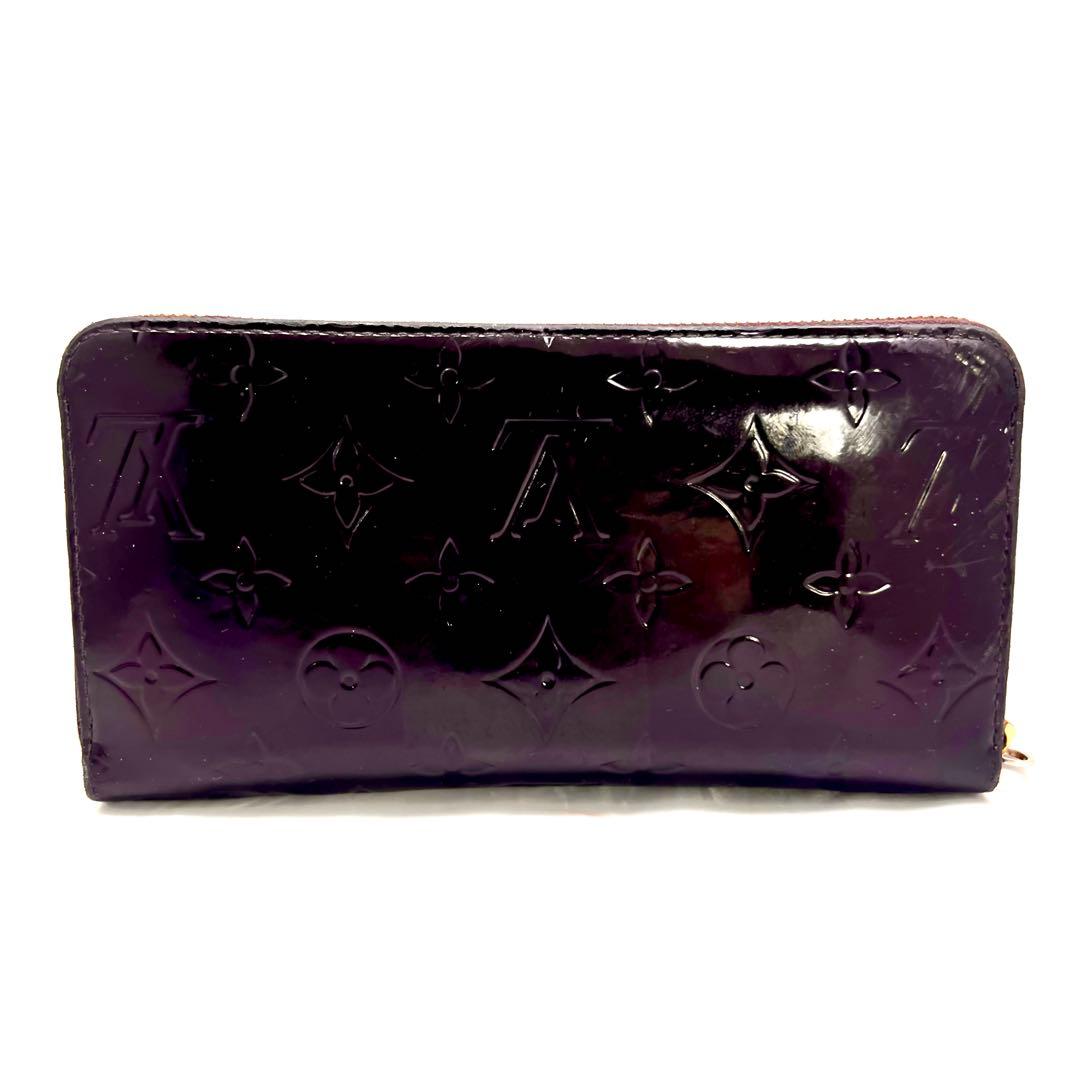 ルイヴィトン ヴェルニ アマラント ジッピーウォレット モノグラム M93522