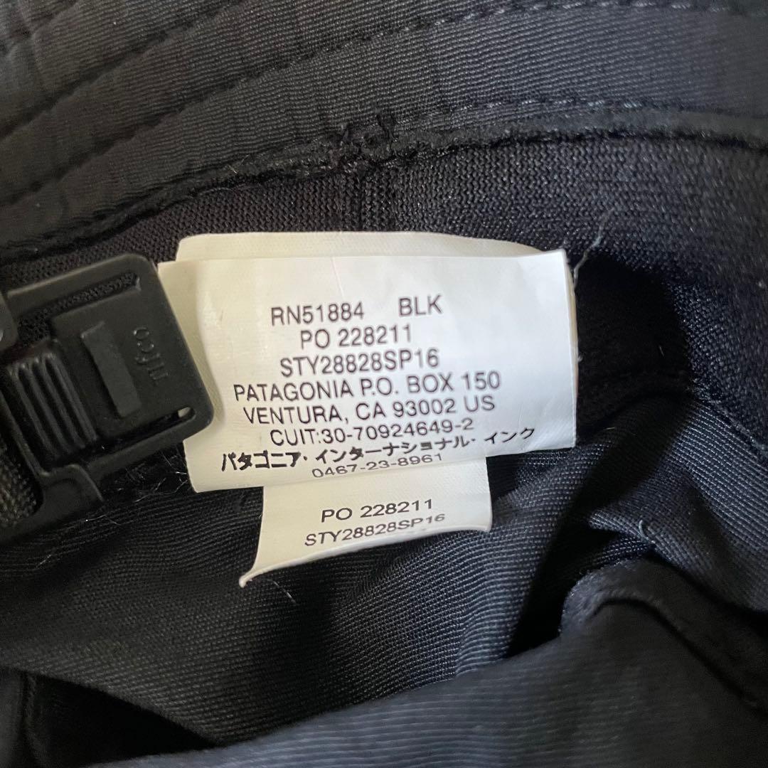 patagonia 黒 サーフブリムハット Ｌ