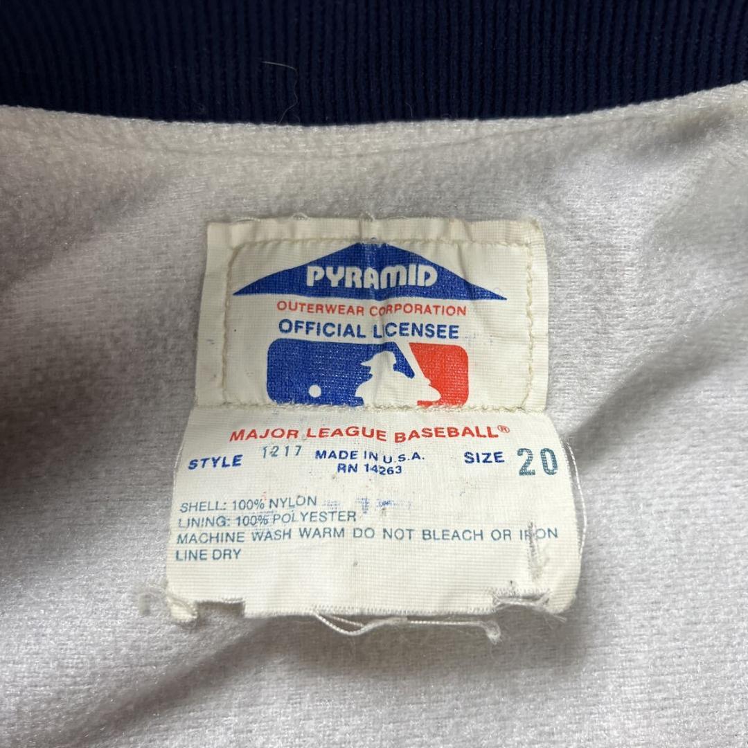 80s PYRAMID ヤンキース ビンテージ MLB ナイロン スタジャン