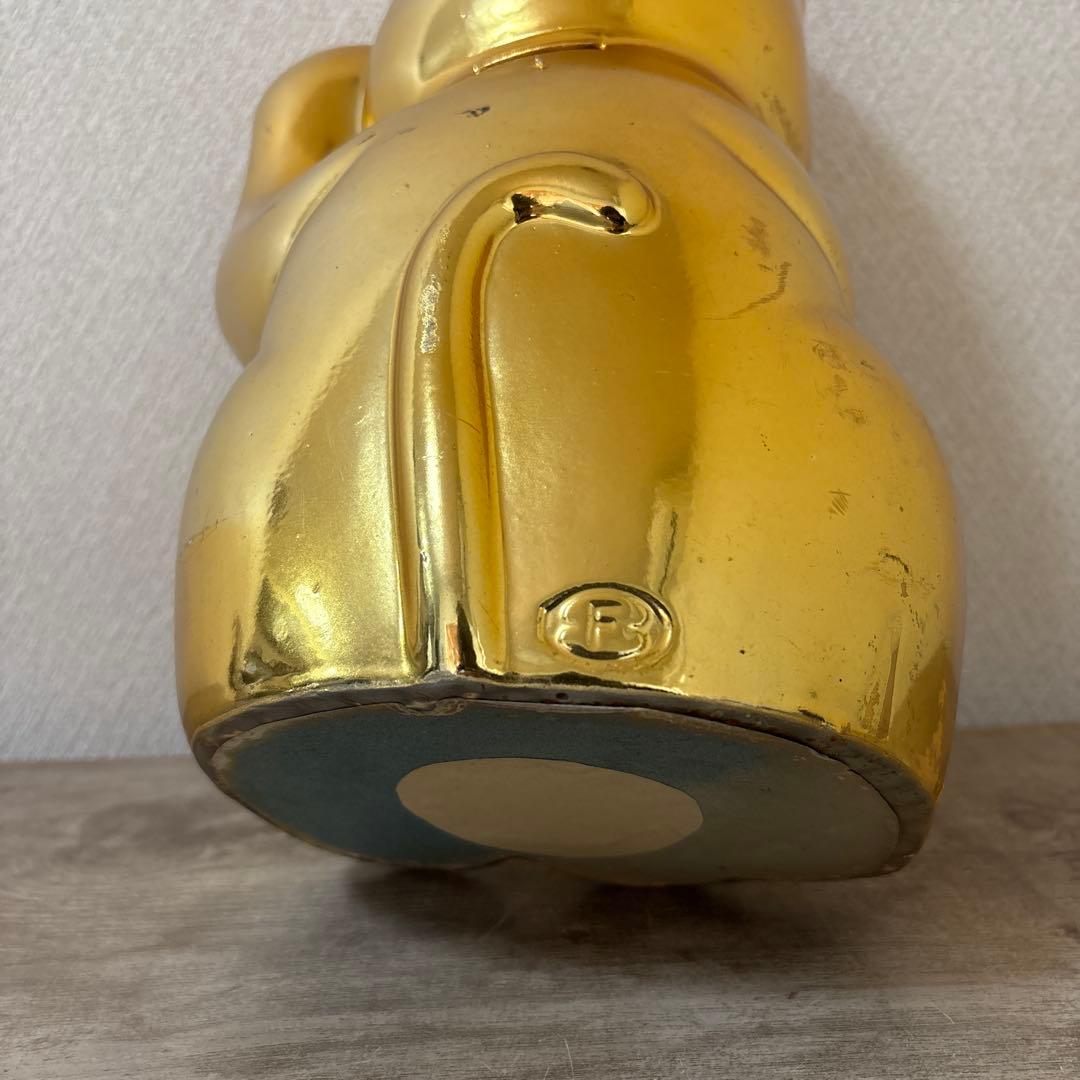 古い招き猫　招福置物　貯金箱　千万両〈検 常滑焼　海外向けデザイン　ビンテージ